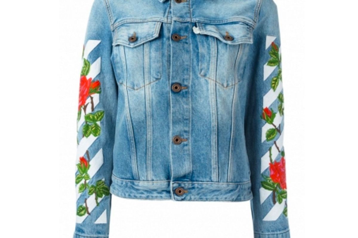 Roses Embroidery Denim Jacket