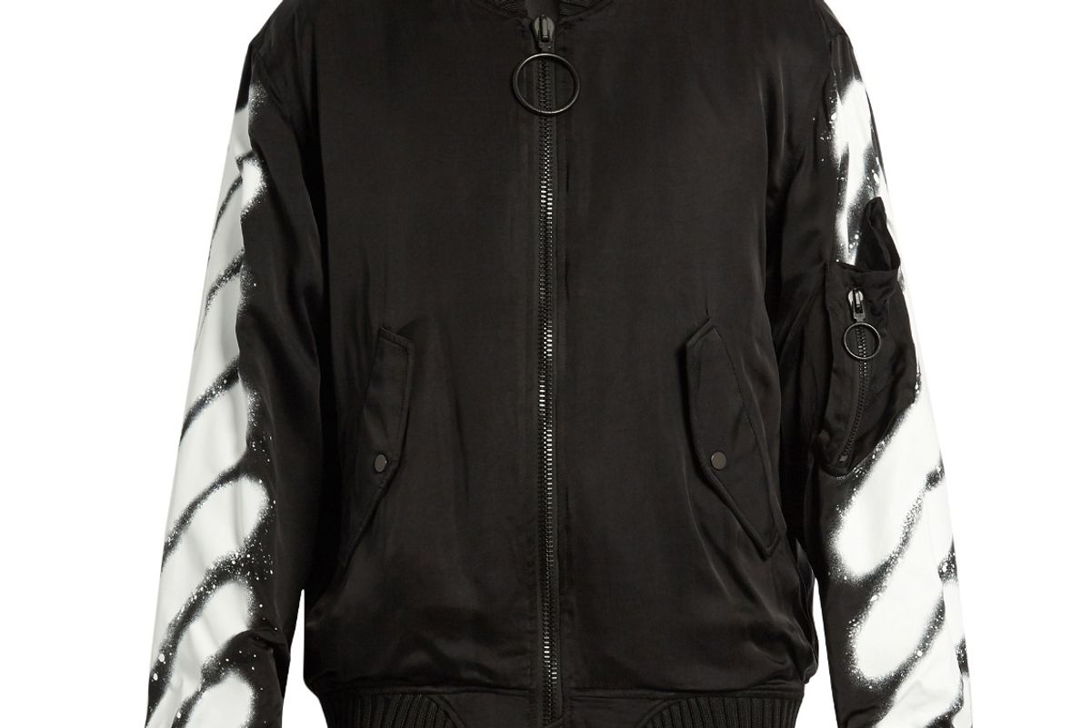 Spray-Print Bomber Jacket