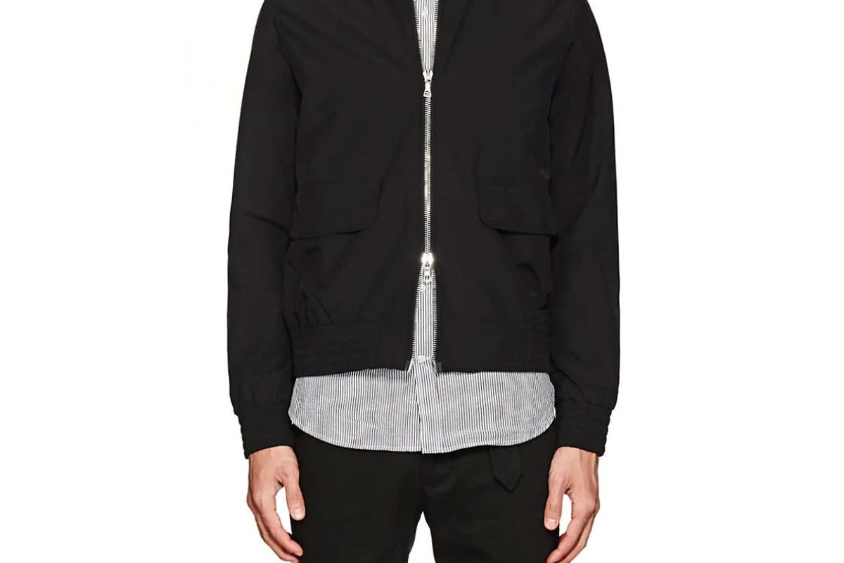 officine generale flynn wool-blend bomber jacket