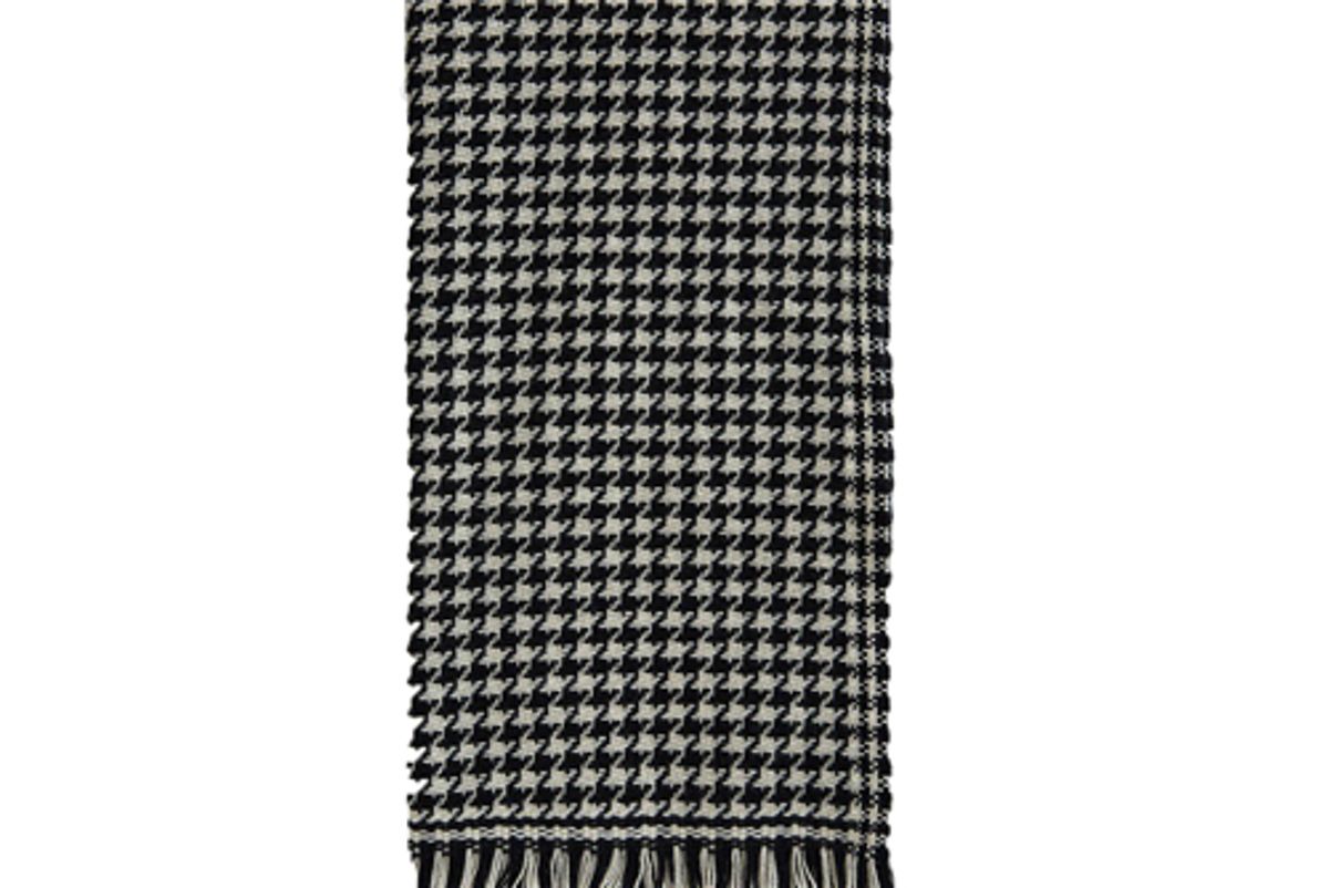 officine generale houndstooth italian wool cashmere scarf