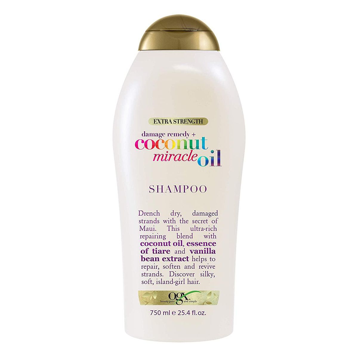 ogx extra strength damage remedy and coconut miracle oil shampoo