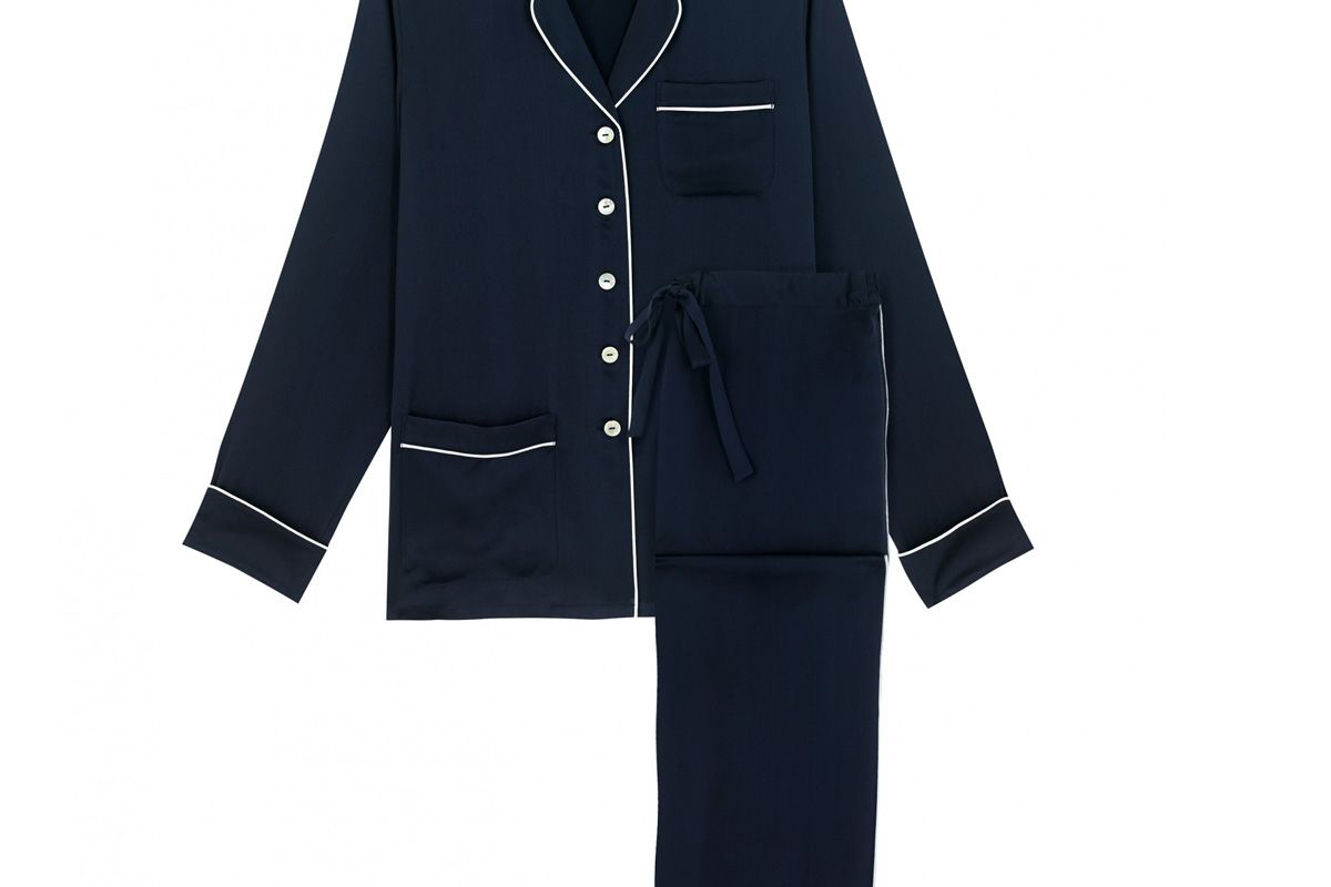 Coco Navy Silk Pyjama