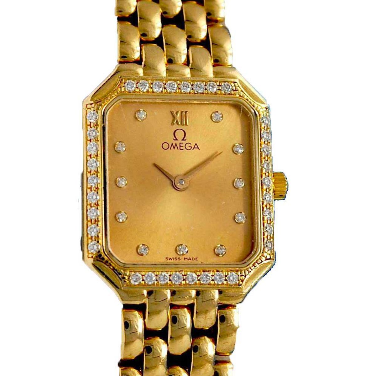 omega deville solid 18k gold watch