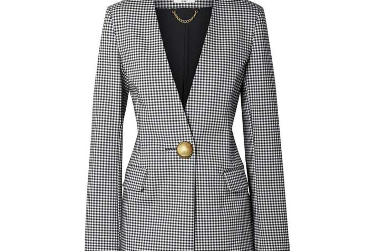 opening ceremony gingham cady blazer