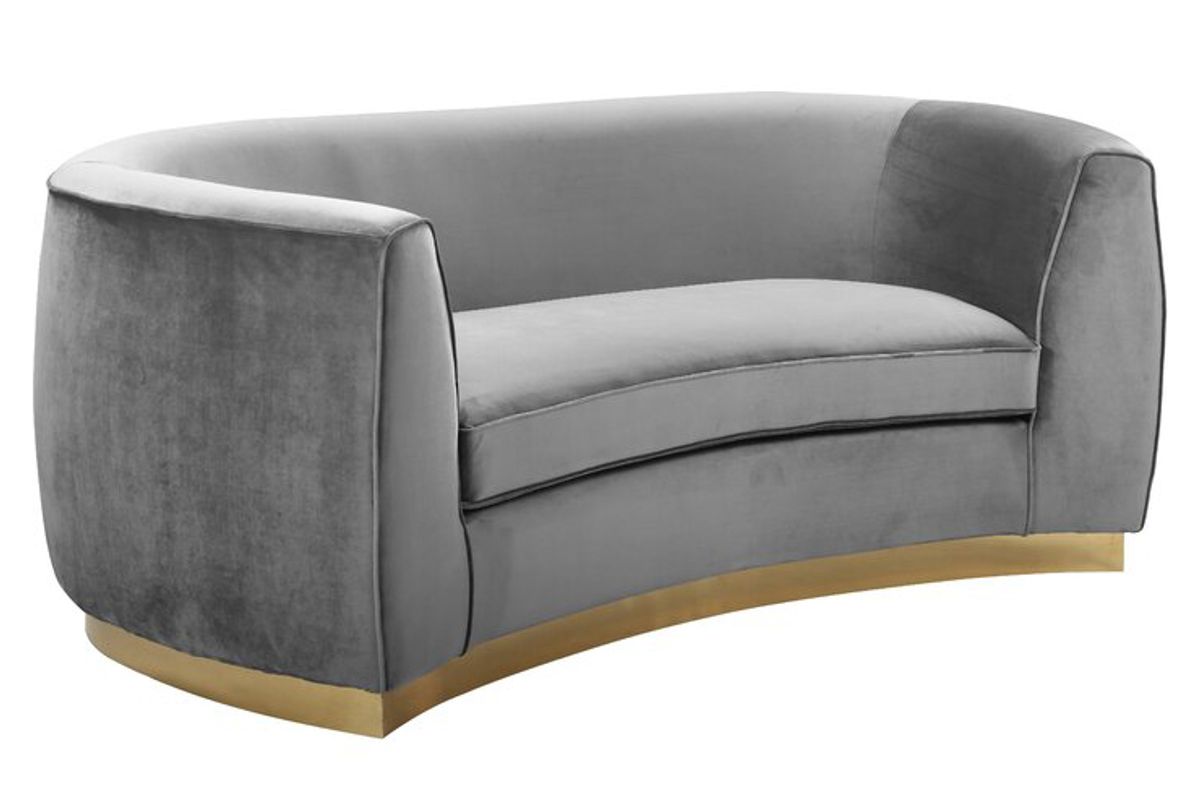 orren ellis antonsen velvet curved 70 5 inches round arm sofa