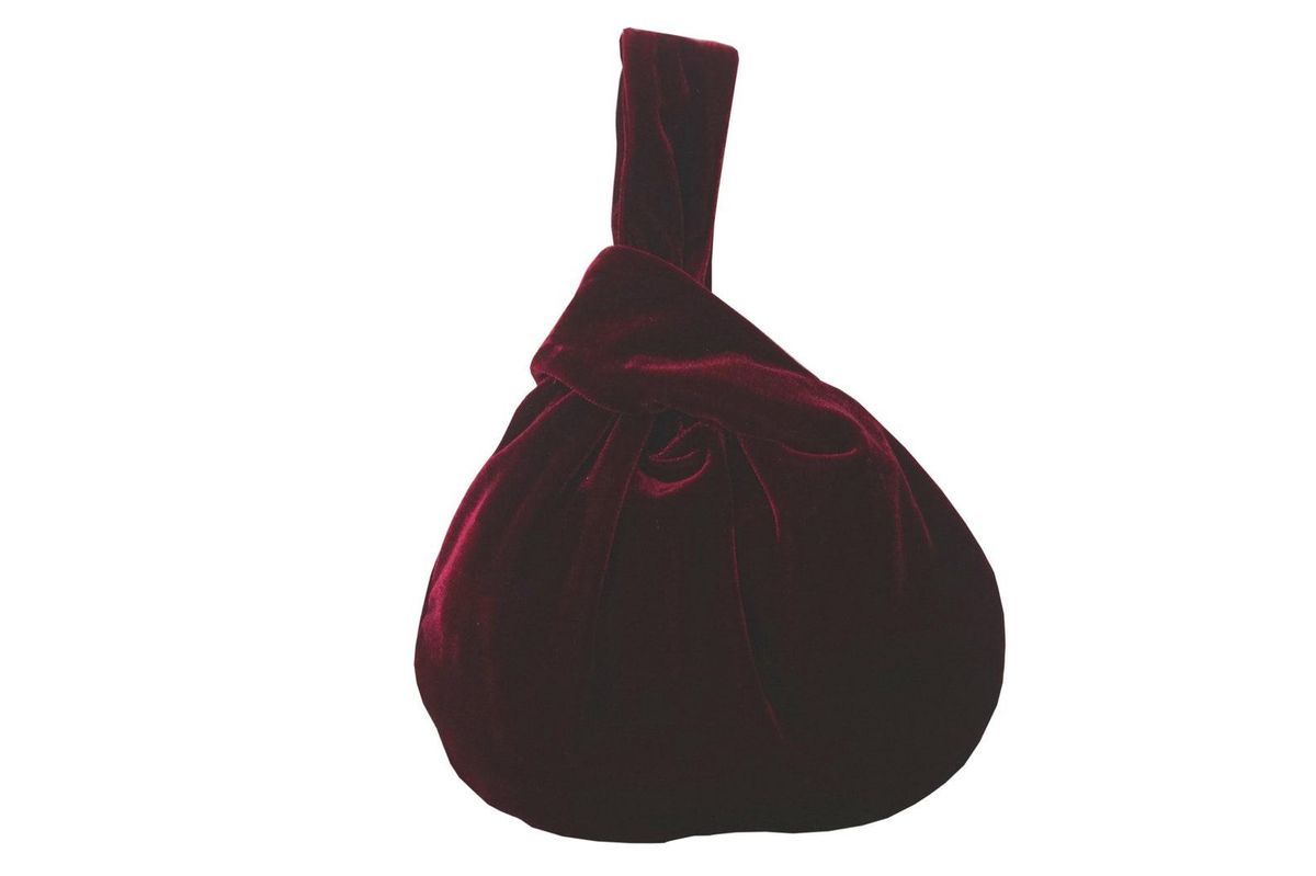 osadasklep burgundy japanese velvet bag