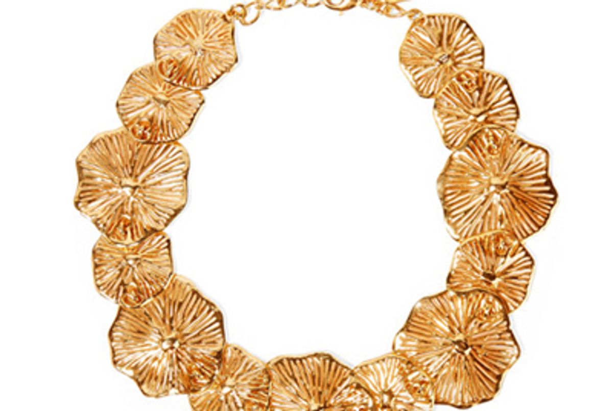 oscar de la renta gold plated necklace