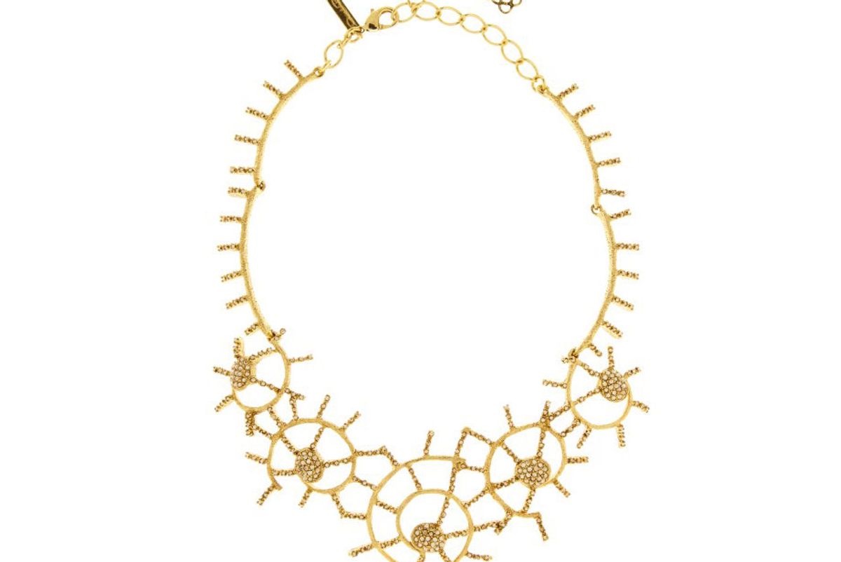 oscar de la renta shell pave necklace