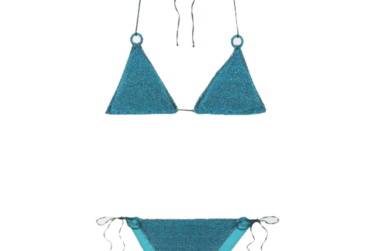 oseree stretch lurex triangle bikini
