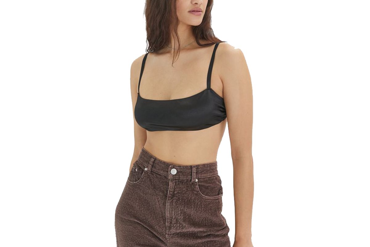 out from under ruched straight neck bralette