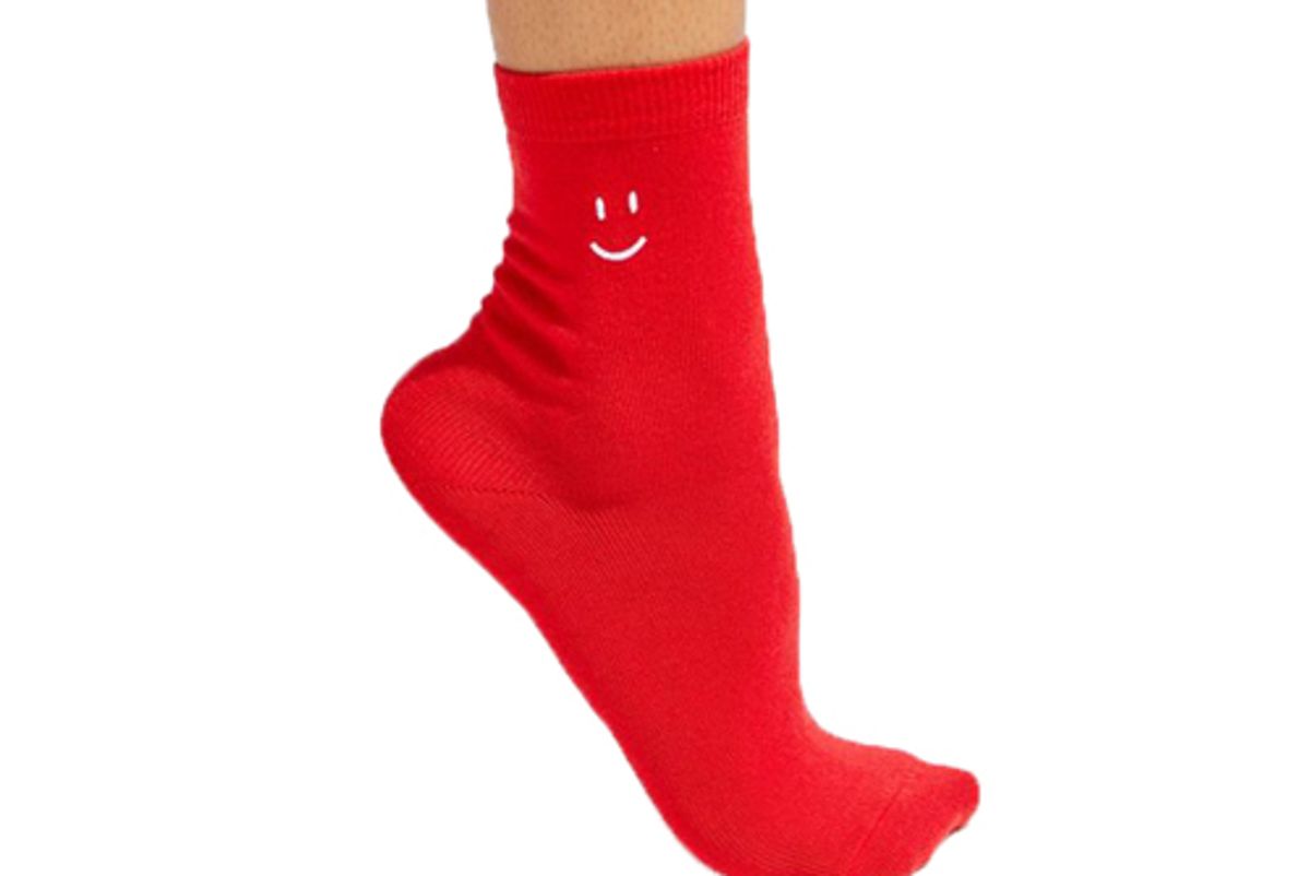 out from under smiley crew sock