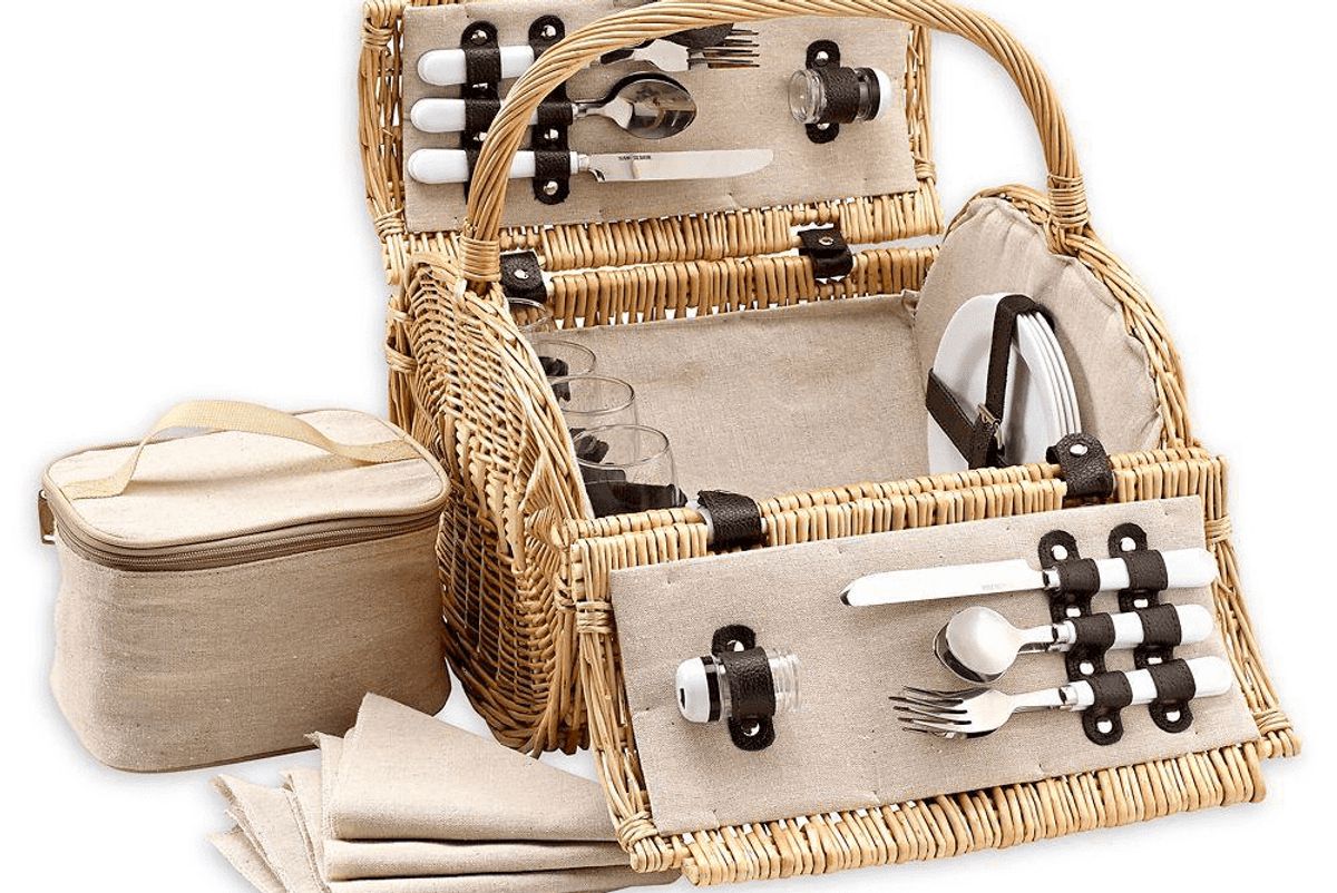 over and back laurel barrel picnic basket