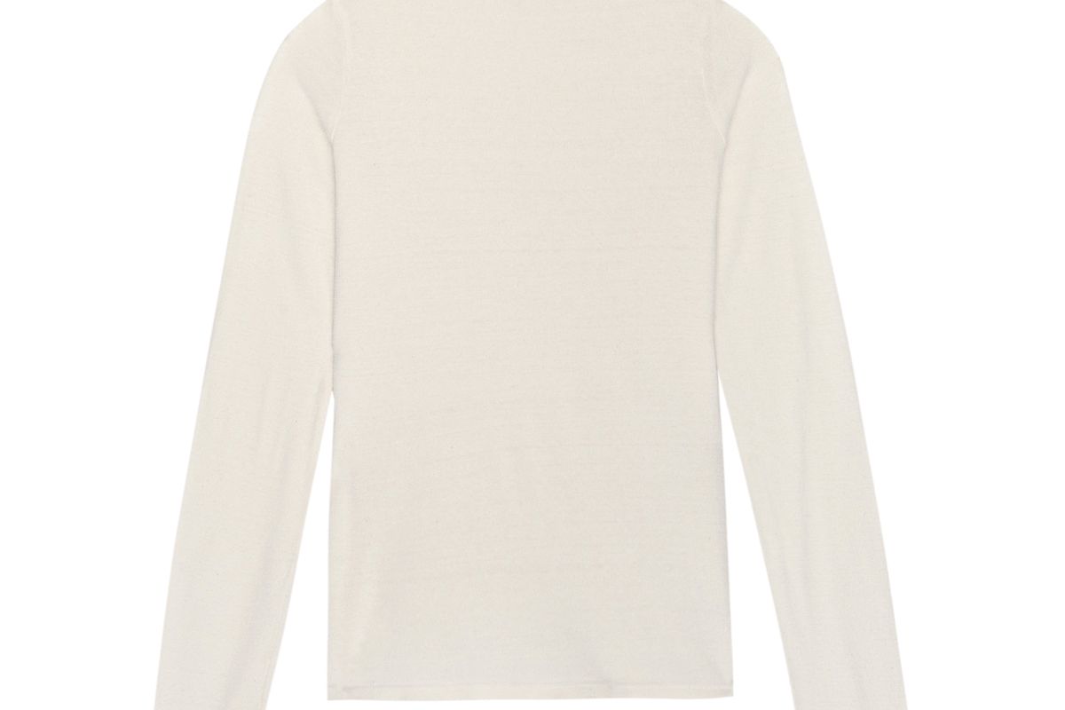 ozma marianne turtleneck silk noil jersey natrual