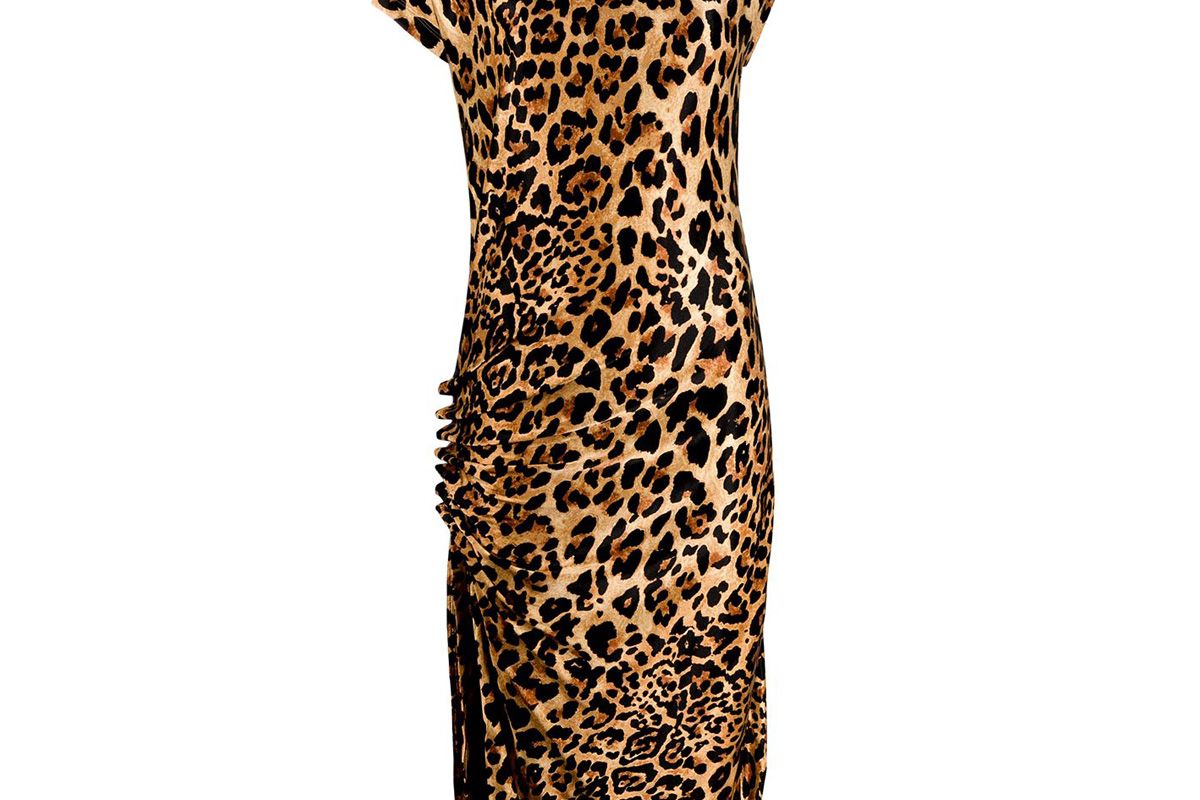 paco rabanne leopard print dress