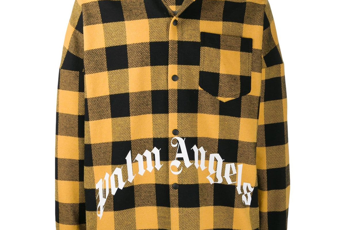 palm angels plaid shirt jacket