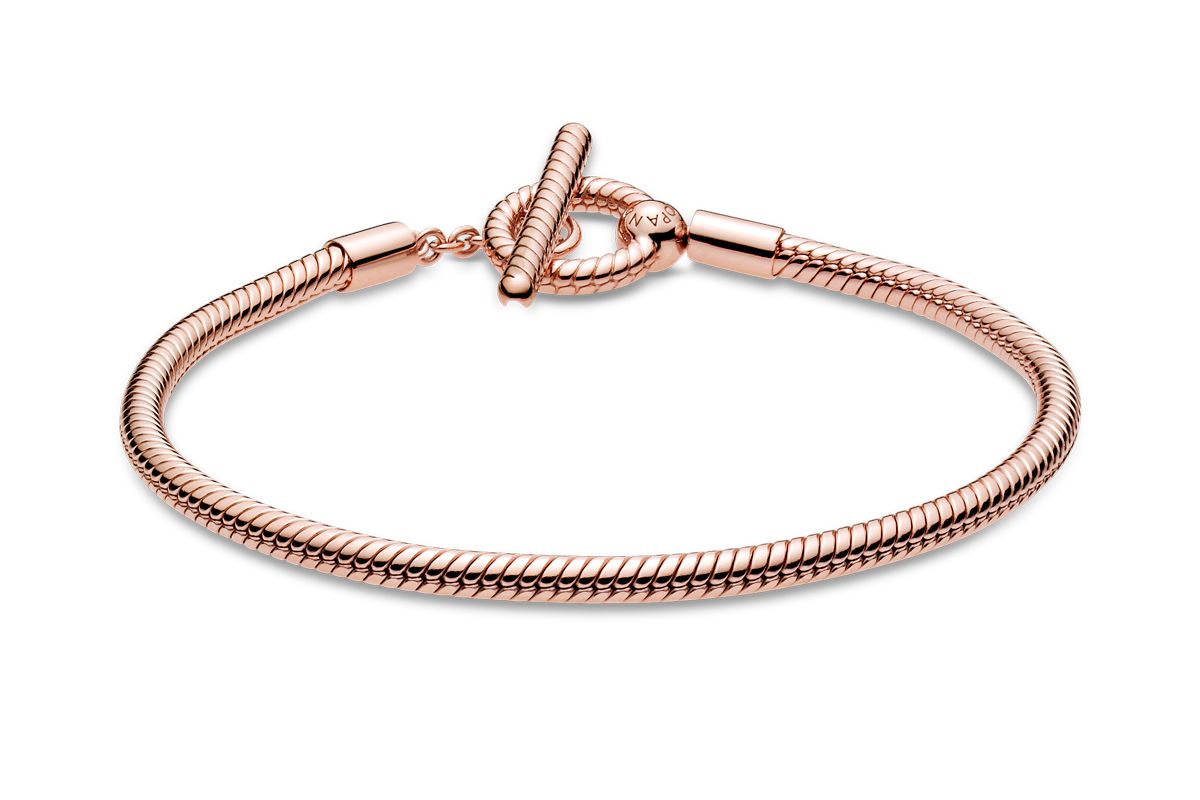 pandora moments t-bar snake chain bracelet