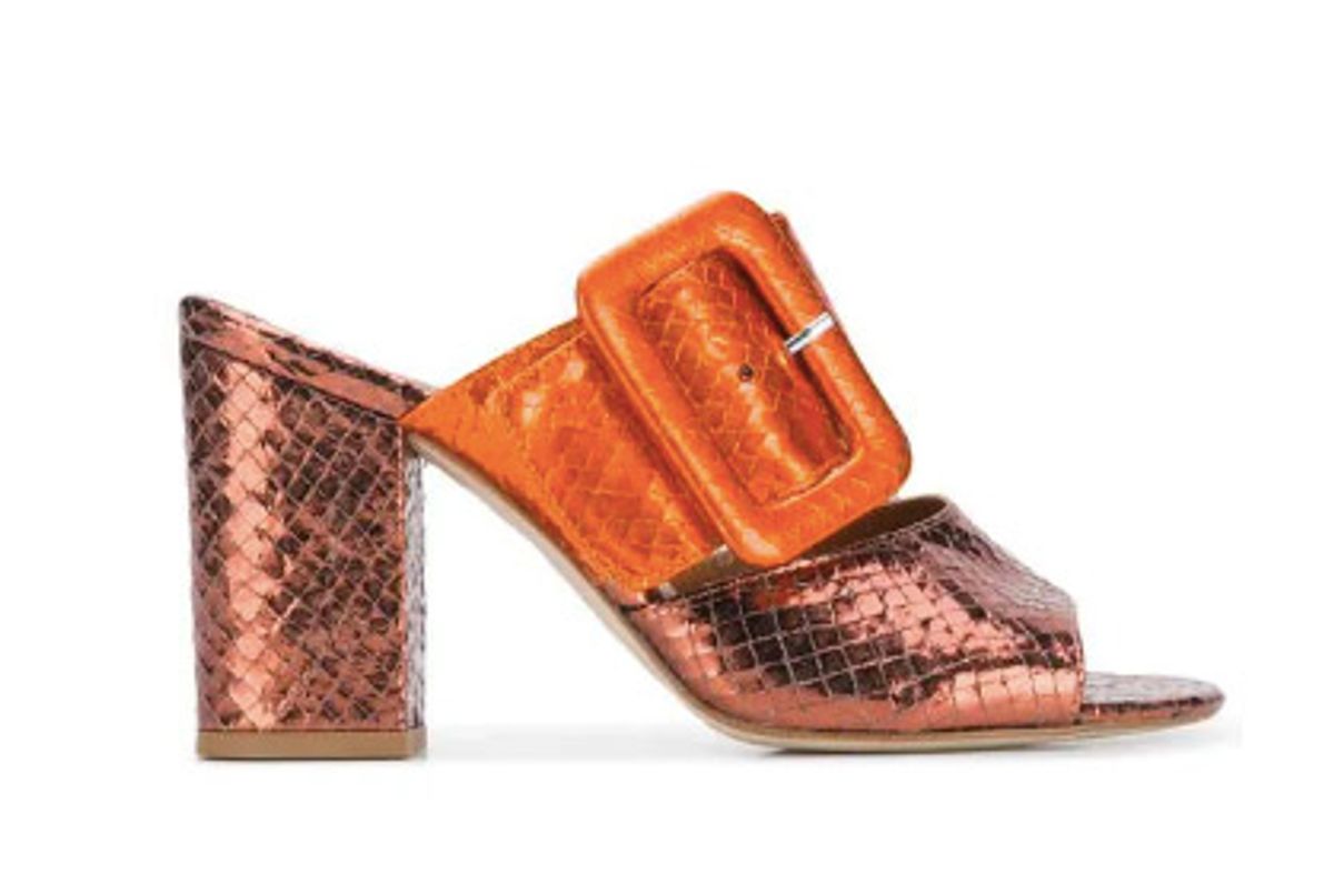 paris texas snakeskin texture mules