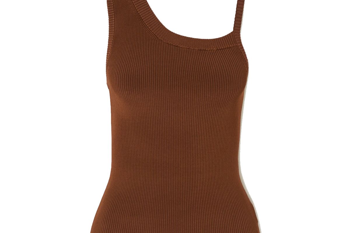 peter do asymmetric ribbed jersey tank