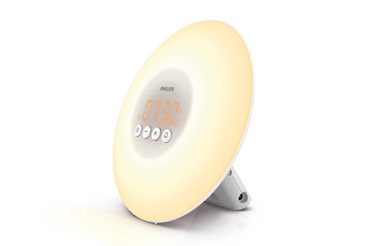 philips wake up light with sunrise simulation alarm clock