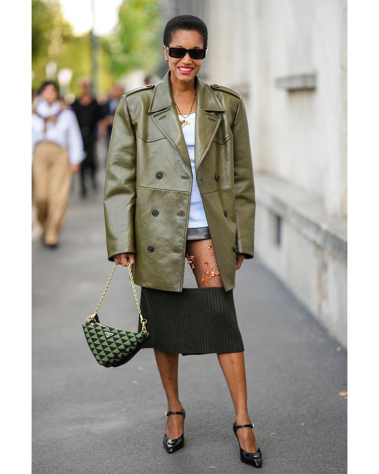 Sheer Style With a Metallic Mini and Wool Coat