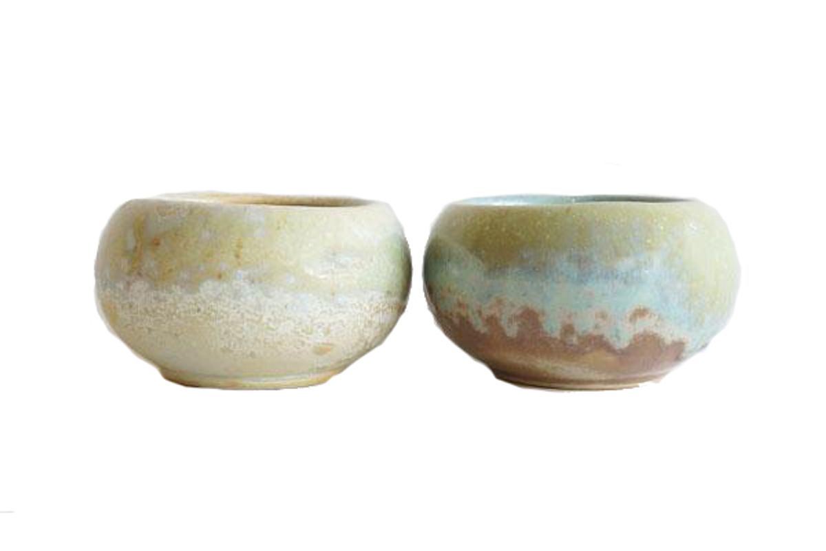 pigment opal reactive glaze bowl