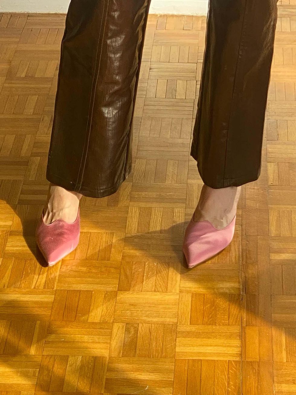 pink mules