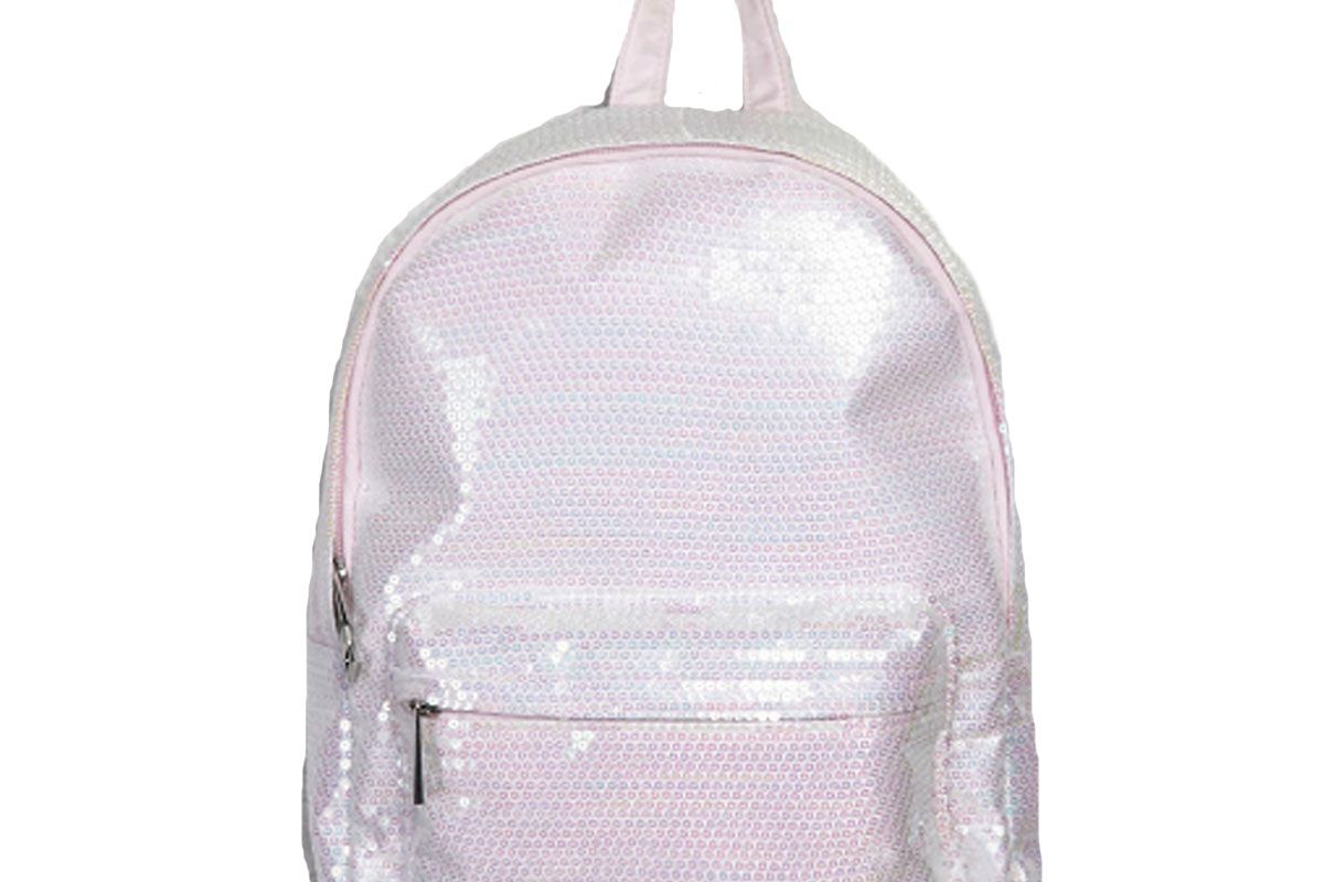 Sequin Zip Backpack