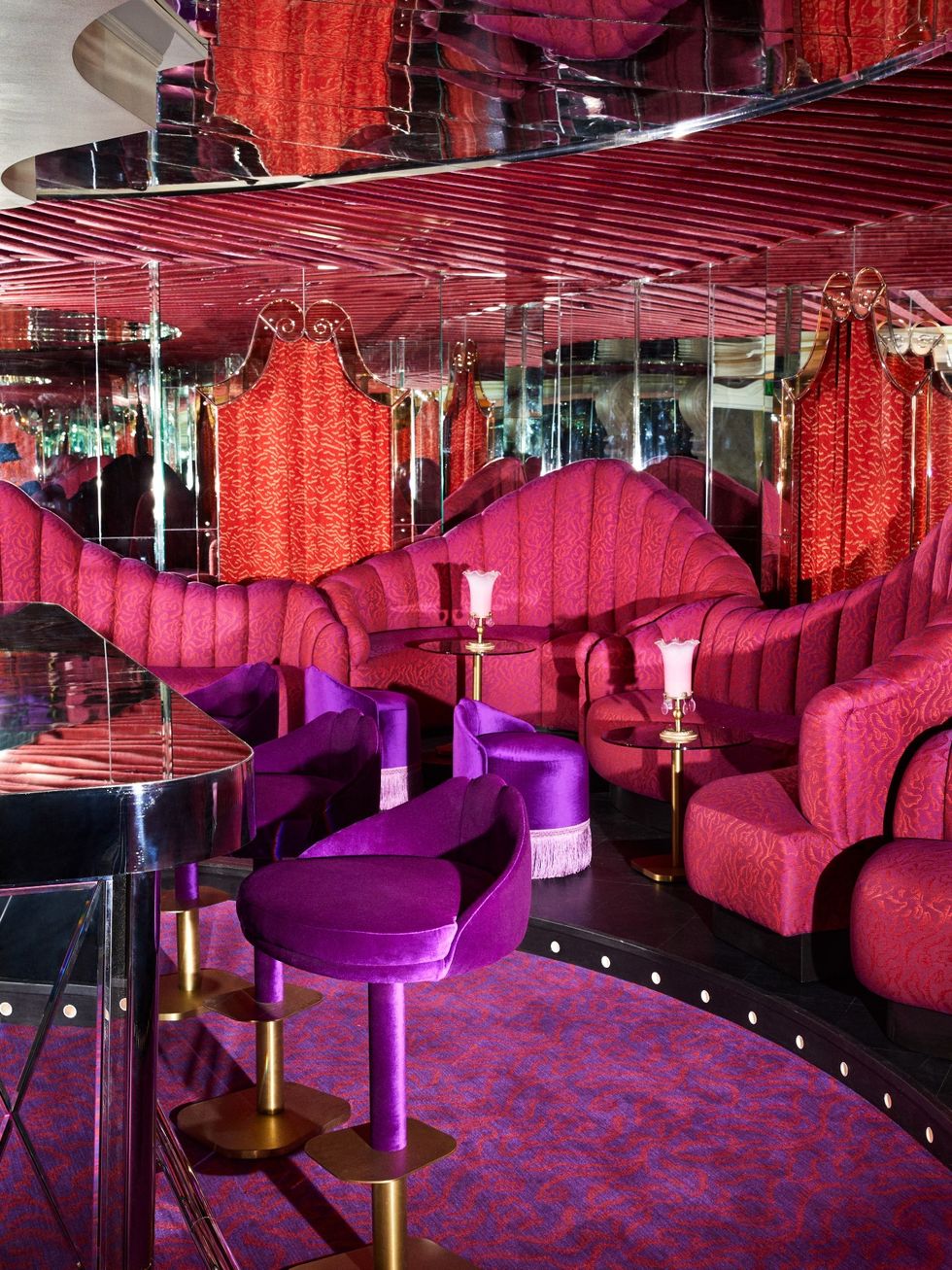Pink Theme Bar In Hotel Ulysses