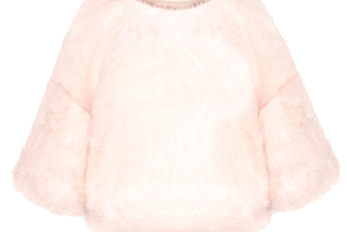 Faux Fur Chunky Pale Pink Top