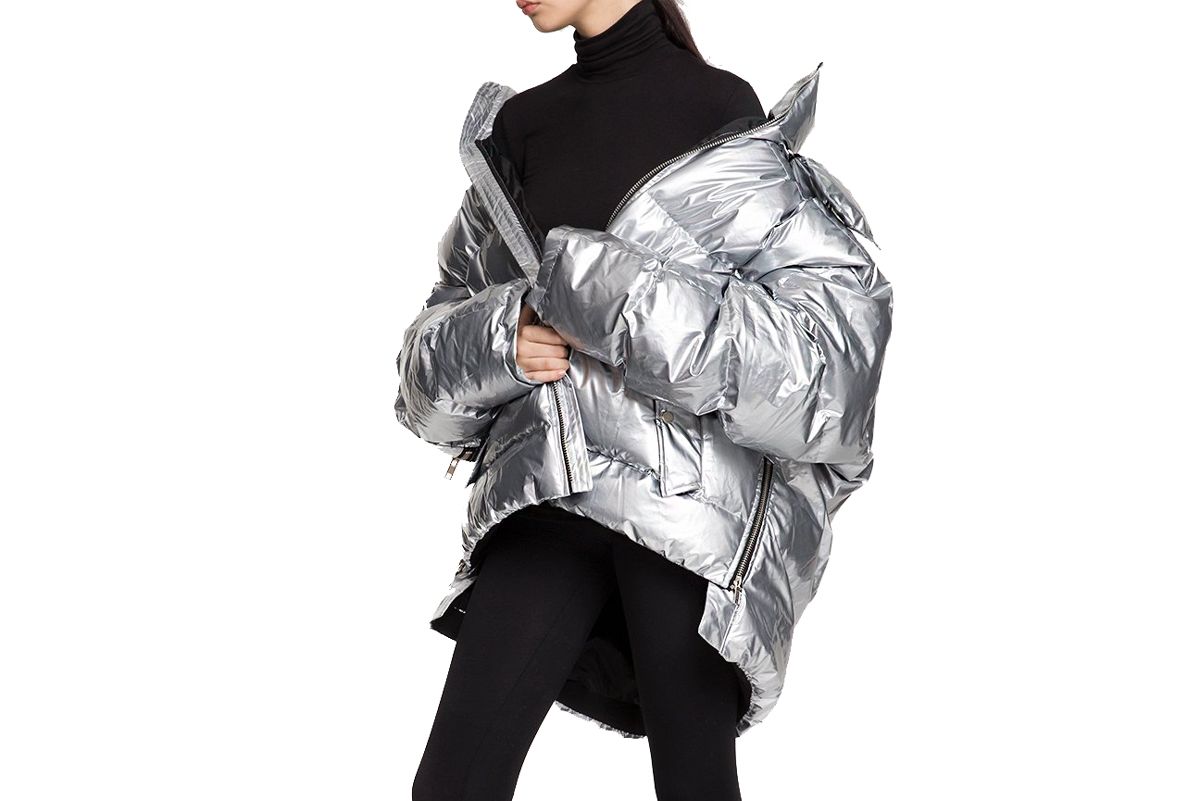 pixie market silver oversize puffy coat