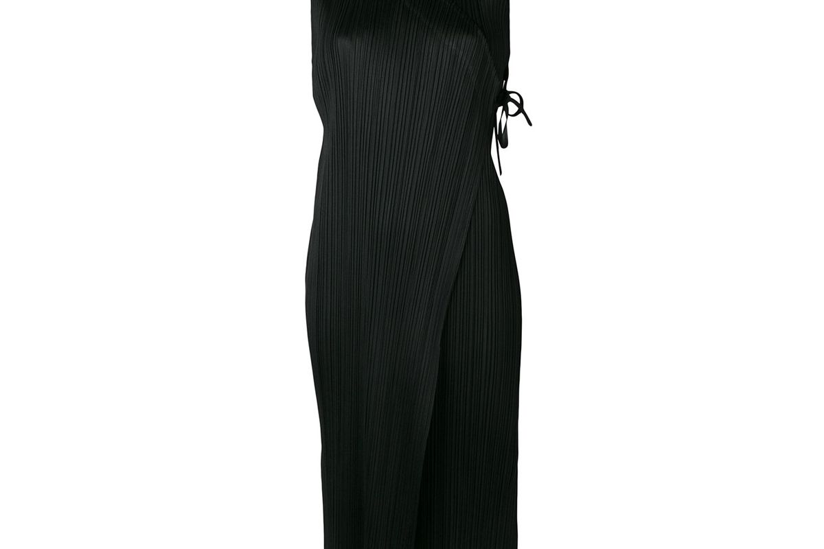 pleats please by issey miyake pleated wrap dress