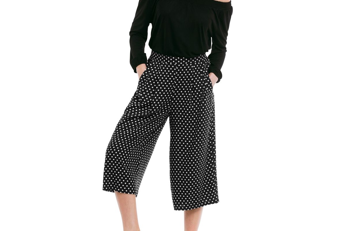 Cropped Soft Wide Leg Pants