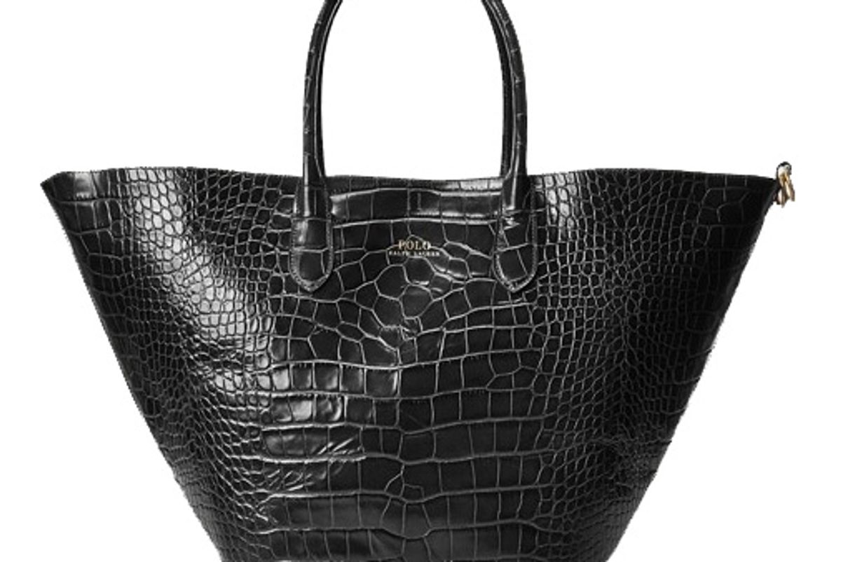 polo ralph lauren embossed large bellport tote