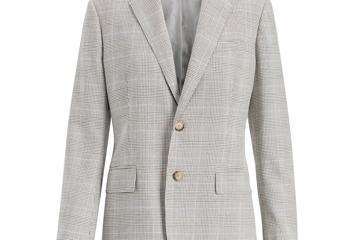 polo ralph lauren glen plaid tweed blazer