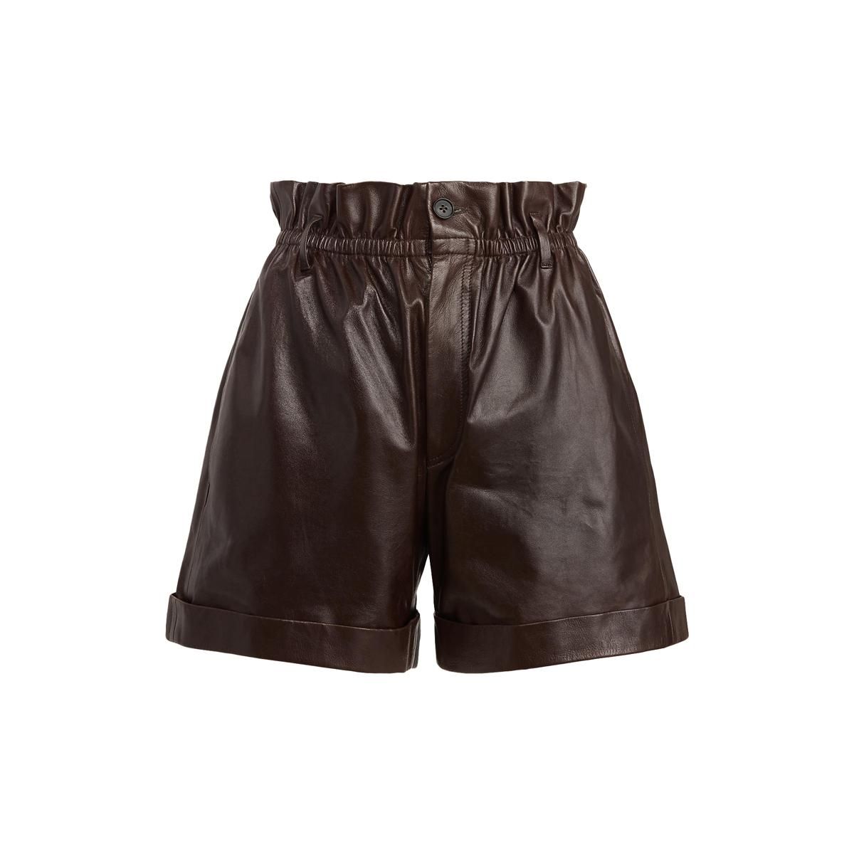 polo ralph lauren leather paperbag shorts