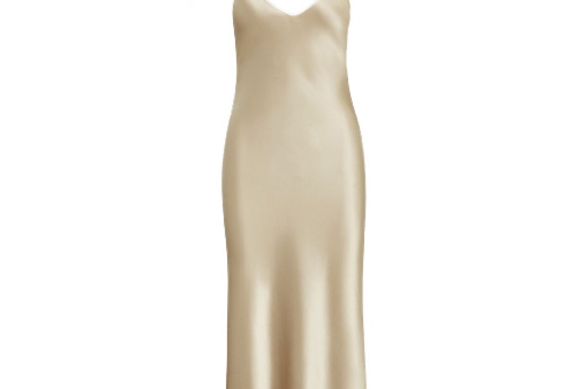 polo ralph lauren satin slip dress