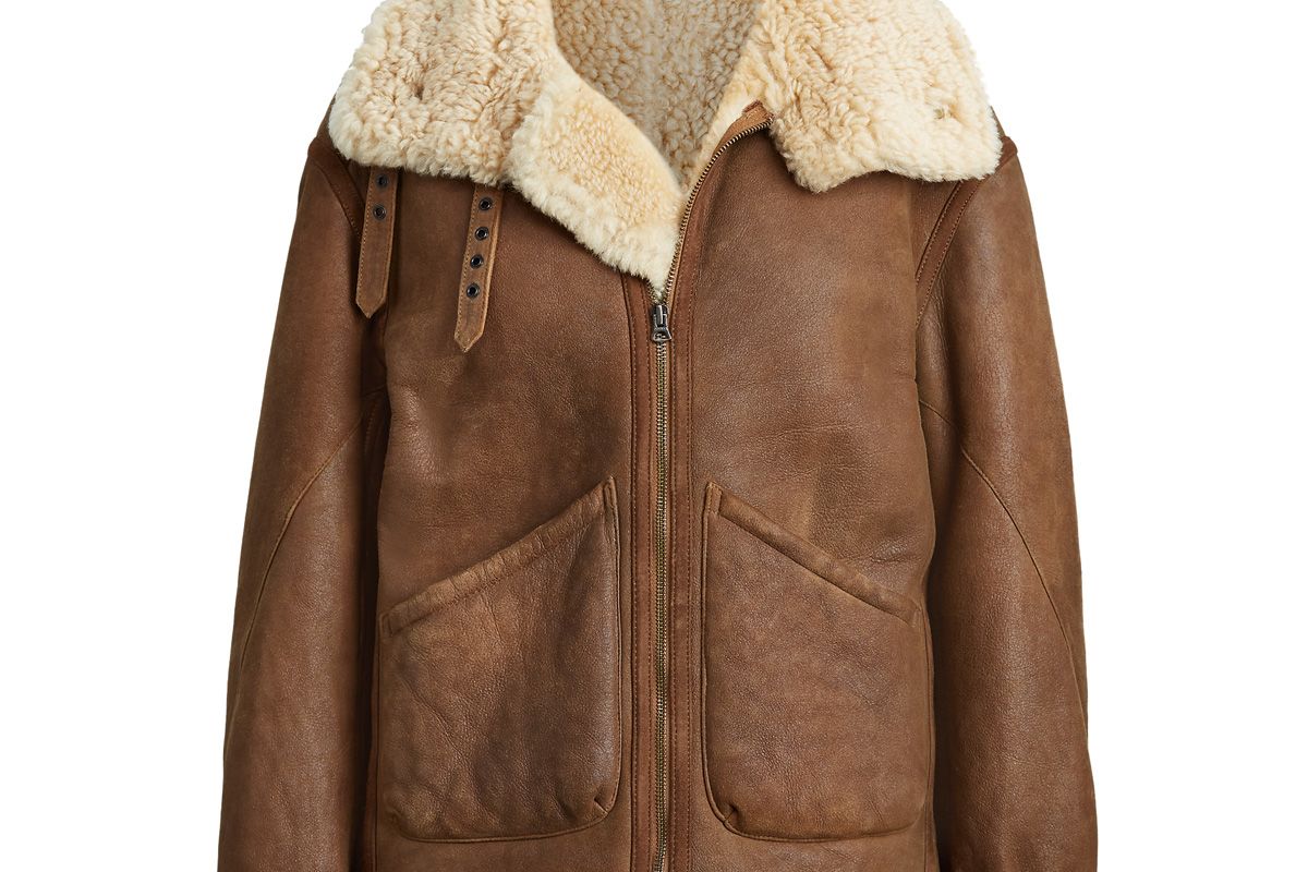 polo ralph lauren shearling leather jacket