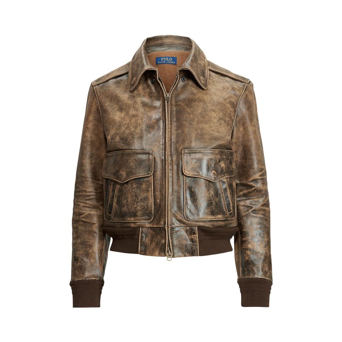 polo ralph lauren vintage leather a2 bomber jacket