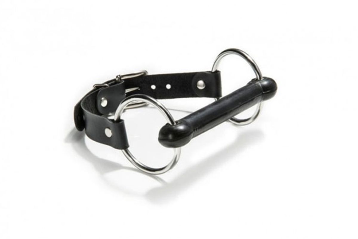 pony play leather bit gag