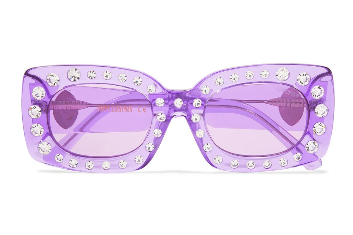 poppy lissman crystal beth square frame acetate sunglasses