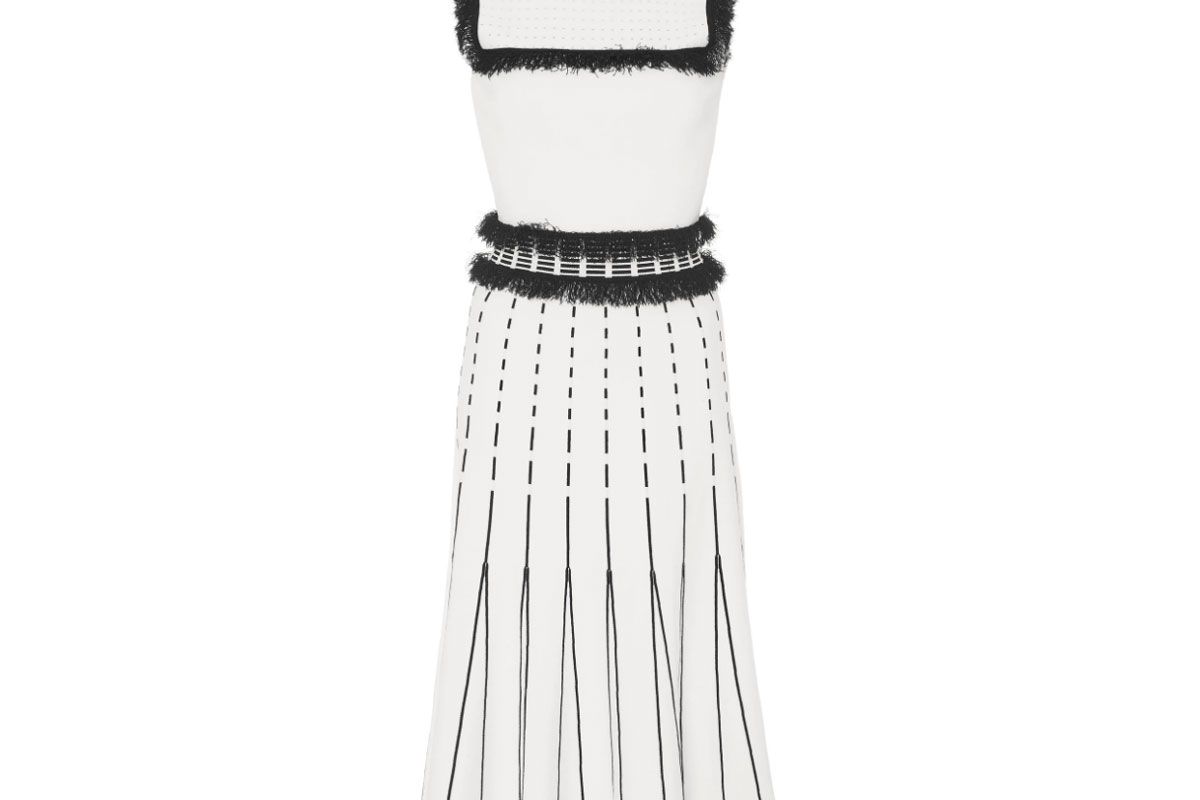 prabal gurung sleeveless mock neck flare dress