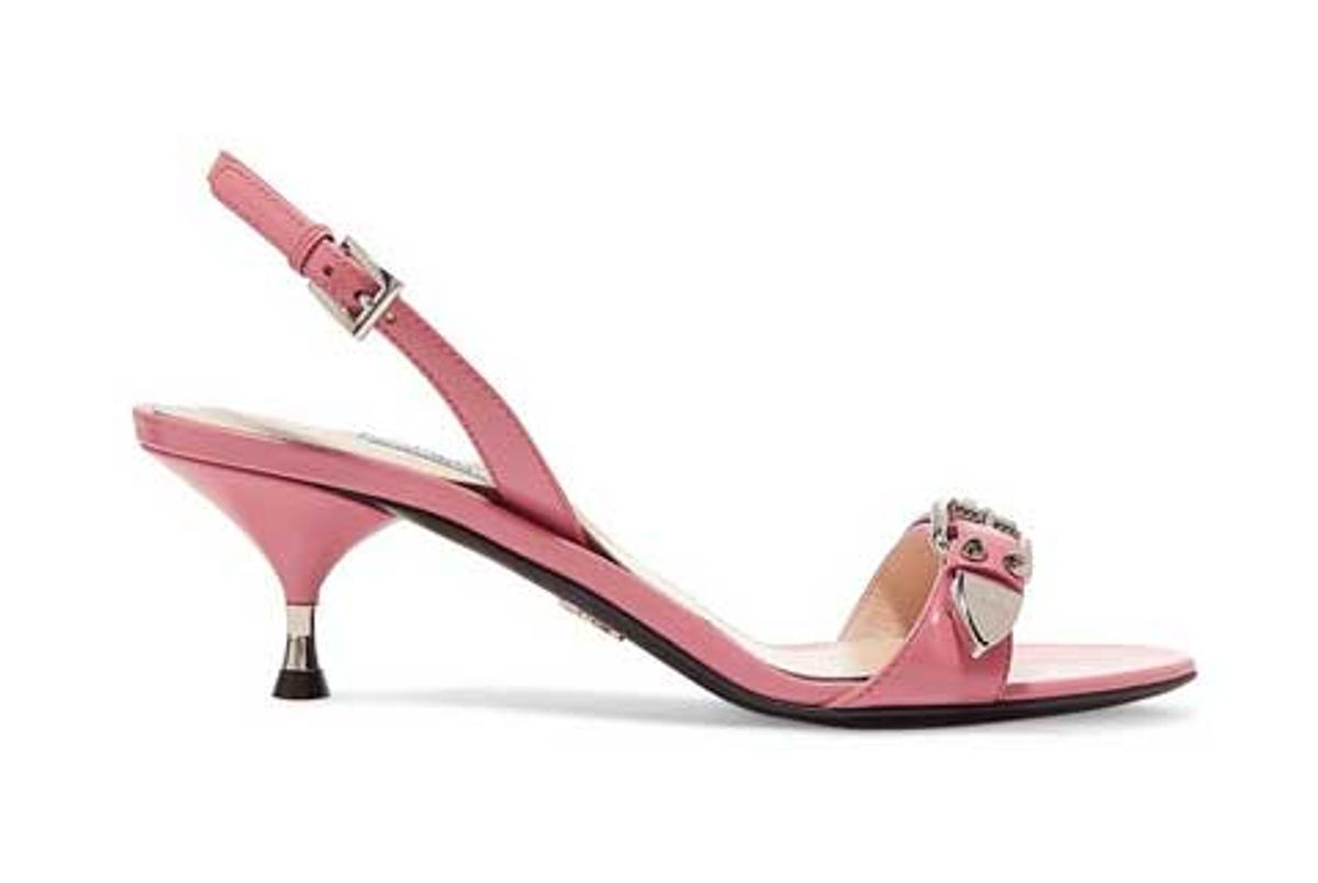 prada 60 studded leather slingback sandals