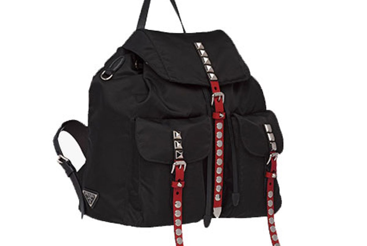 prada black nylon backpack