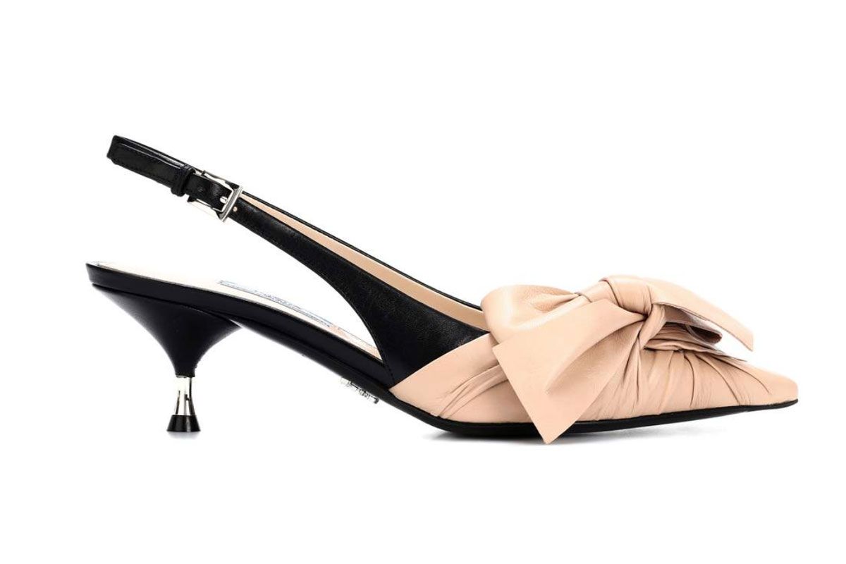 prada leather slingback pumps