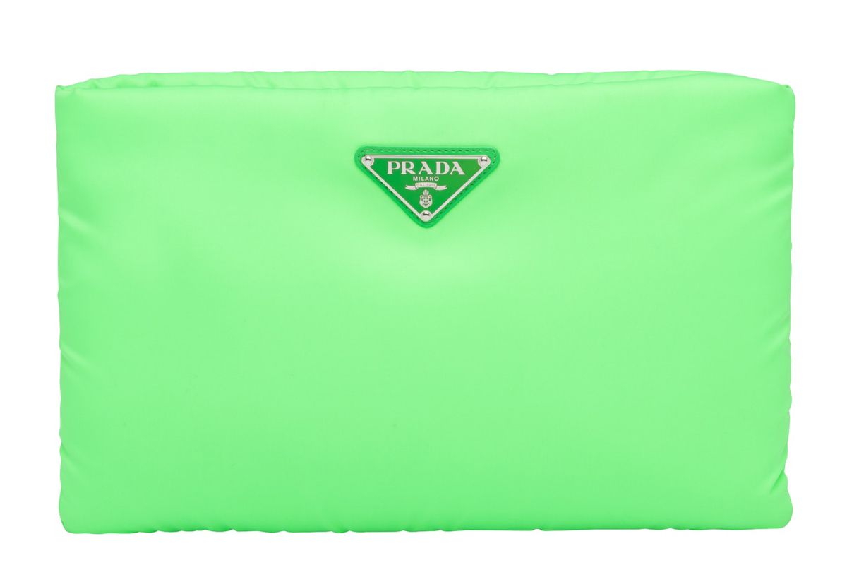 prada padded nylon clutch