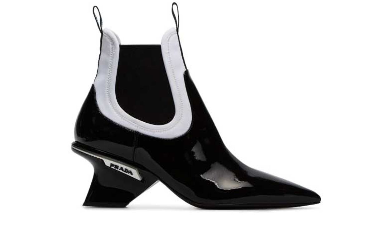 prada panel detail ankle boots