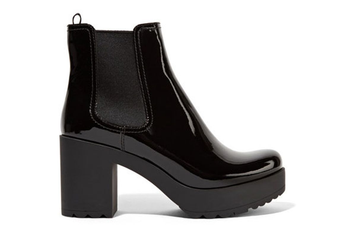 prada patent leather ankle boots