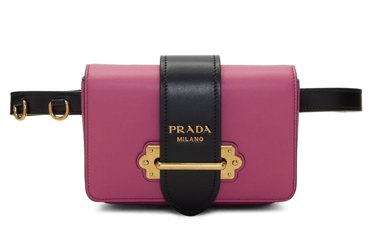 Pink Cahier Chain Belt Bag