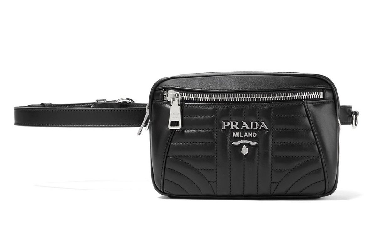 prada quilted leather belt bag