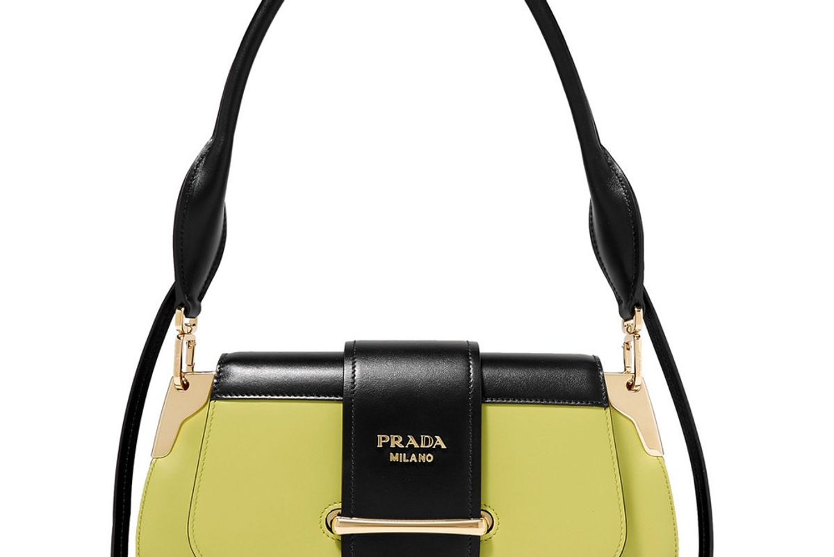 prada sidonie two tone leather shoulder bag